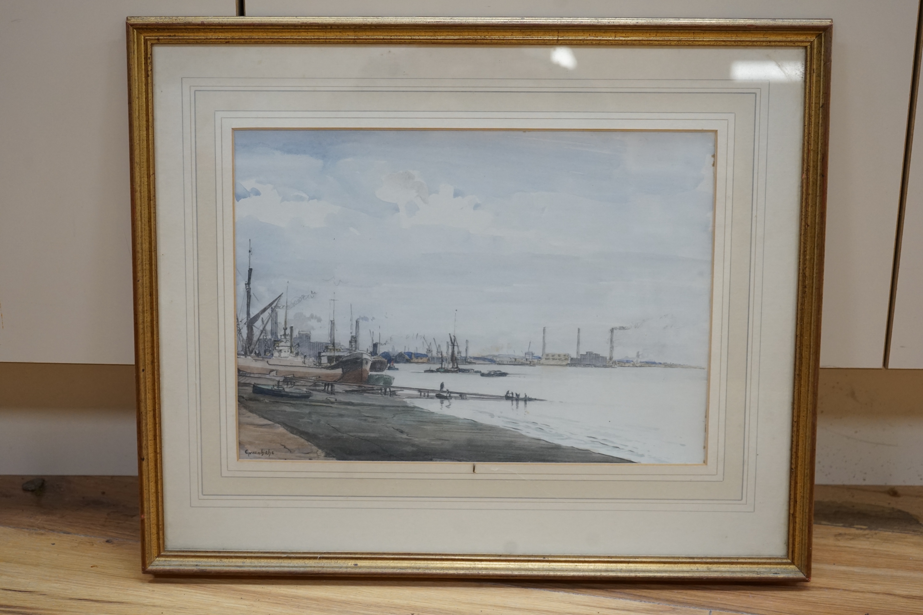 Arthur Bond (1888-1958), watercolour, ‘Greenhithe’, signed and inscribed, 25 x 35cm. Condition - good